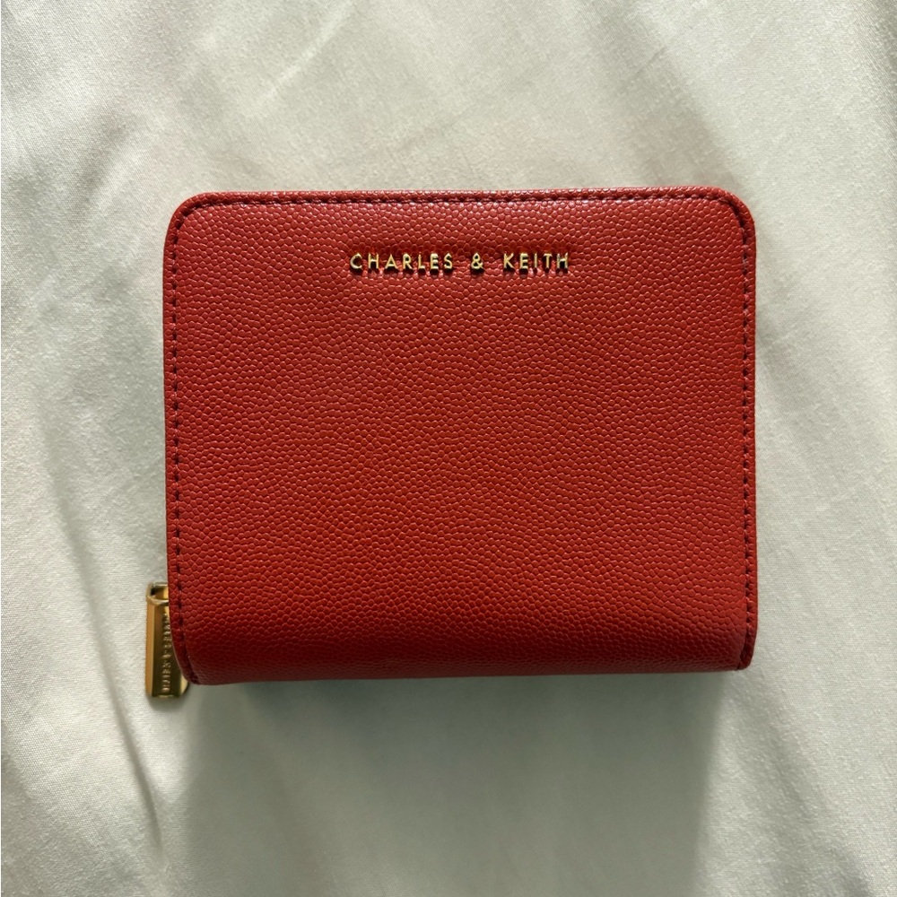 Charles & Keith Red Compact Wallet
